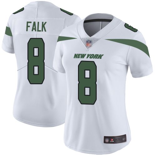 New York Jets Limited White Women Luke Falk Road Jersey NFL Football #8 Vapor Untouchable->youth nfl jersey->Youth Jersey